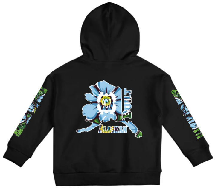 Floral Design Alaskan Built Pullover Hoodie