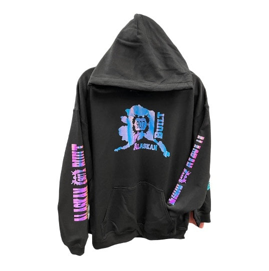 Alaskan Built Hoodie with Holographic Text