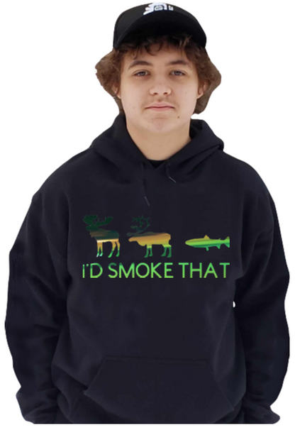 I'd Smoke That Pullover Hoodie Multicolor