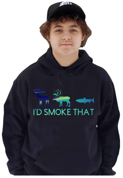 I'd Smoke That Pullover Hoodie Multicolor